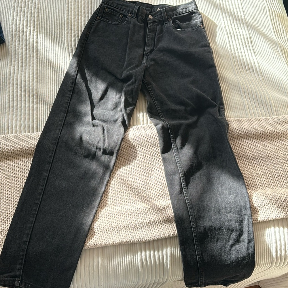 Levis Women’s 560 jeans in black size 10 Loose fit straight leg